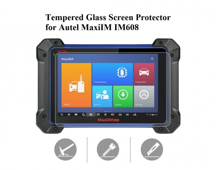 Tempered Glass Screen Protector for Autel MaxiIM IM608 IM608Pro - Click Image to Close